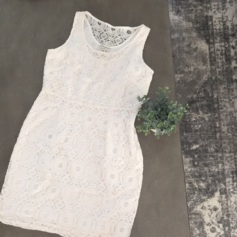 White Patterned Dress